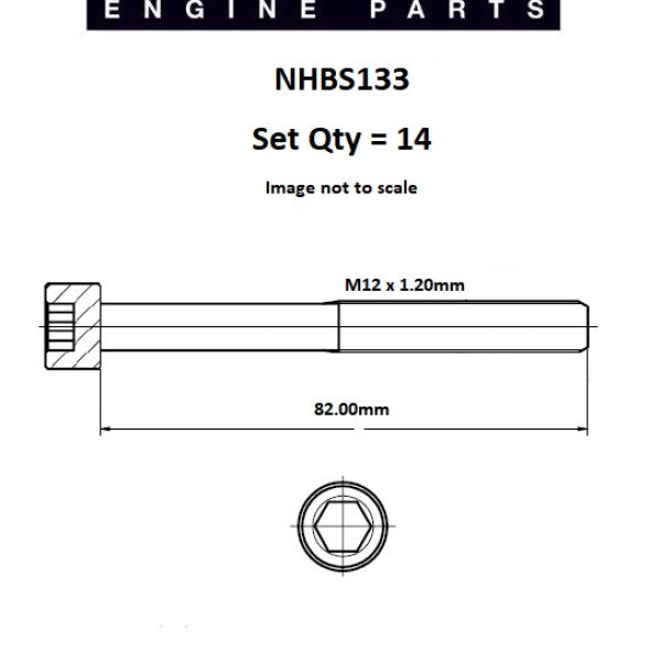 Head Bolt Set TOYOTA 7M NHBS133 - NASON