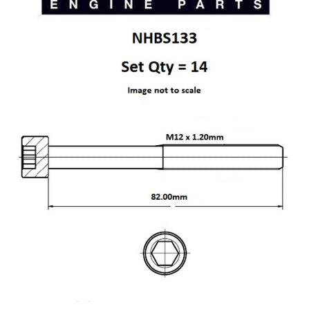 Head Bolt Set TOYOTA 7M NHBS133 - Nason