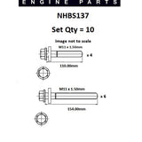 Head Bolt Set CHRYSLER PT CRUISER 16v DOHC NHBS137 - FAI