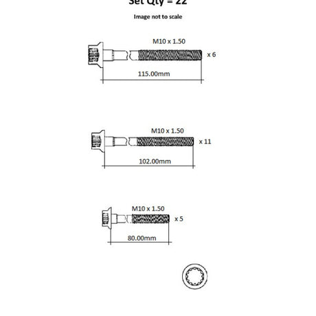 Head Bolt Set SSANGYONG MUSSO OM602/OM662 NHBS138 - FAI