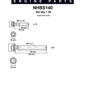 Head Bolt Set HOLDEN 5.7L GEN3 6.0L GEN4 NHBS140 - NASON