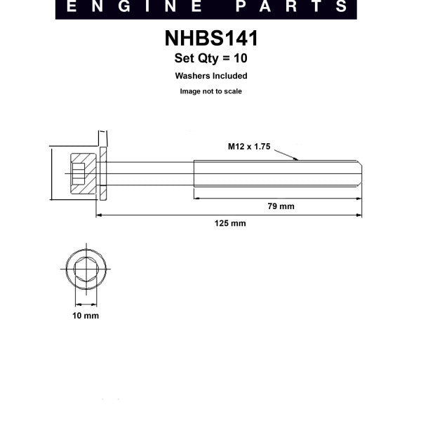 Head Bolt Set NISSAN QR25DE DOHC 16V VCT NHBS141 - Nason