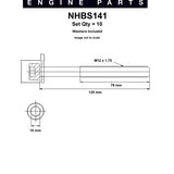 Head Bolt Set NISSAN QR25DE DOHC 16V VCT NHBS141 - Nason