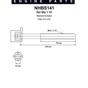 Head Bolt Set NISSAN QR25DE DOHC 16V VCT NHBS141 - Nason
