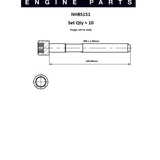 Head Bolt Set TOYOTA HYUNDAI 1NZFE 2NZFE G4F NHBS151 - FAI