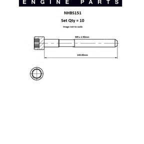 Head Bolt Set TOYOTA HYUNDAI 1NZFE 2NZFE G4F NHBS151 - FAI