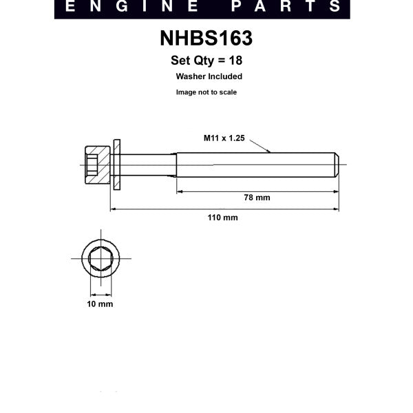 Head Bolt Set NISSAN YD25 DOHC 16V DIESEL NHBS163 - NASON