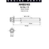 Head Bolt Set NISSAN YD25 DOHC 16V DIESEL NHBS163 - Nason