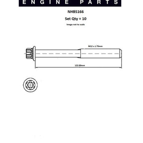 Head Bolt Set SAAB B204L B204I B202I B202L B NHBS166 - NASON