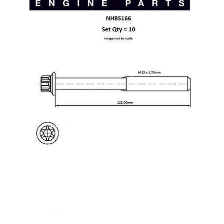 Head Bolt Set SAAB B204L B204I B202I B202L B NHBS166 - Nason