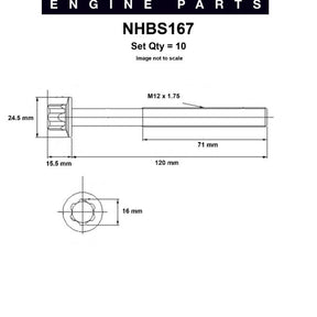 Head Bolt Set NISSAN QR25DE DOHC 16V NHBS167 - NASON