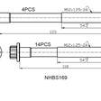 Head Bolt Set MITSUBISHI 4M41/42 DOHC 16V NHBS169 - NASON