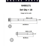 Head Bolt Set TOYOTA 1GR-FE 2GR-FE V6 DOHC NHBS171 - Nason