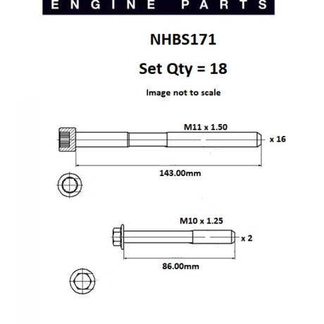 Head Bolt Set TOYOTA 1GR-FE 2GR-FE V6 DOHC NHBS171 - Nason