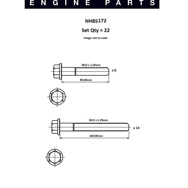 Head Bolt Set FIAT 8140.43S 8V DUCATO NHBS172 - NASON