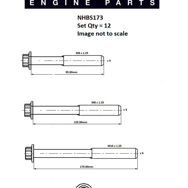 Head Bolt Set BMW N46 N45 N42 DOHC 16V NHBS173 - FAI