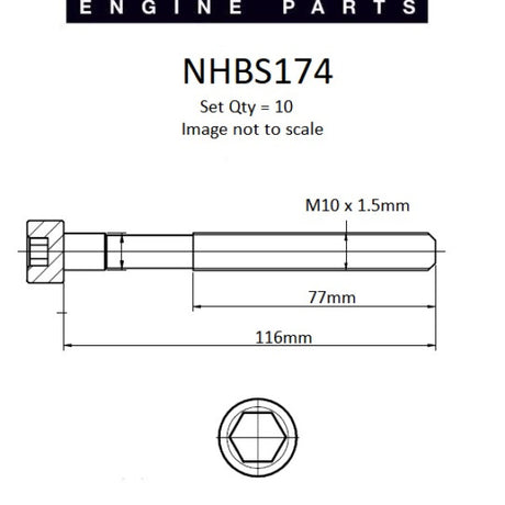 Head Bolt Set NISSAN CR14DE VCT DOHC 16V NHBS174 - Nason