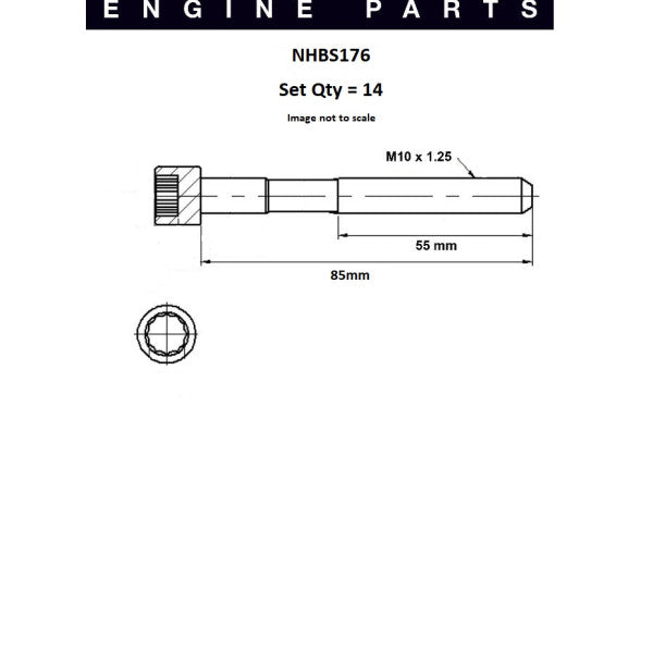 Head Bolt Set LEXUS 1G-FE VVT DOHC 12V EFI NHBS176 - FAI