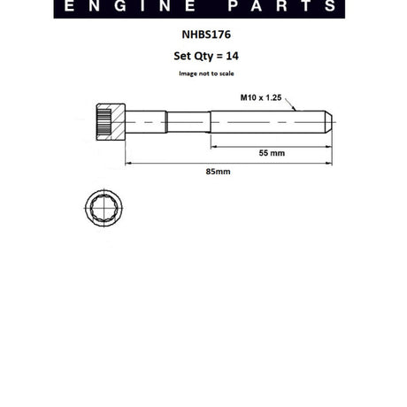 Head Bolt Set LEXUS 1G-FE VVT DOHC 12V EFI NHBS176 - FAI