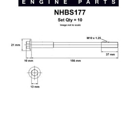 Head Bolt Set HOLDEN F18D3 DOHC 16V NHBS177 - NASON