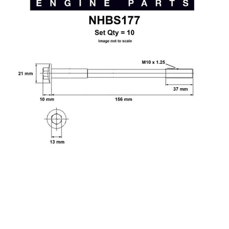 Head Bolt Set HOLDEN F18D3 DOHC 16V NHBS177 - Nason