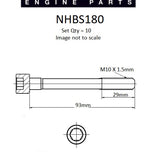 Head Bolt Set NISSAN QG16DE QG18DE NHBS180 - Nason