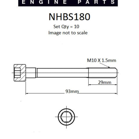 Head Bolt Set NISSAN QG16DE QG18DE NHBS180 - Nason