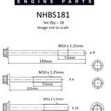 Head Bolt Set MAZDA WL-C WE DOHC 16V DIESEL NHBS181 - Nason