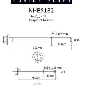 Head Bolt Set HOLDEN 3.6 Alloytec V6 DOHC24V NHBS182 - NASON