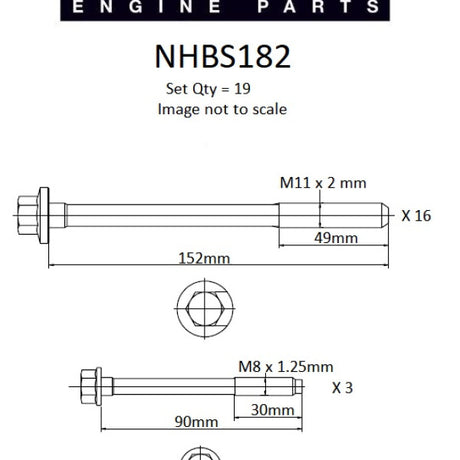 Head Bolt Set HOLDEN 3.6 Alloytec V6 DOHC24V NHBS182 - Nason