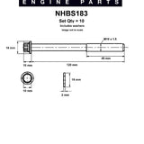 Head Bolt Set Suzuki M13A M15A M16A M18A NHBS183 - Nason