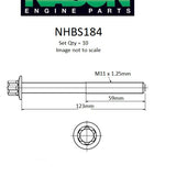Head Bolt Set NISSAN MR20 MR18 DOHC 16V NHBS184 - Nason