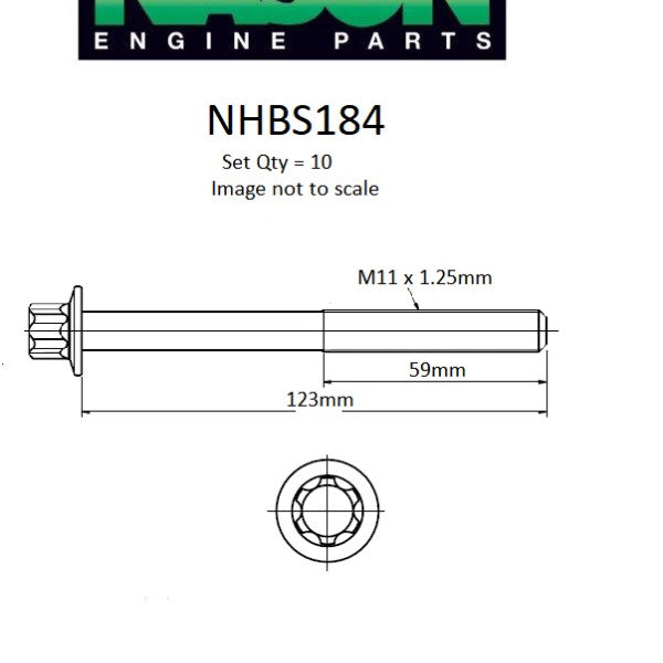 Head Bolt Set NISSAN MR20 MR18 DOHC 16V NHBS184 - NASON