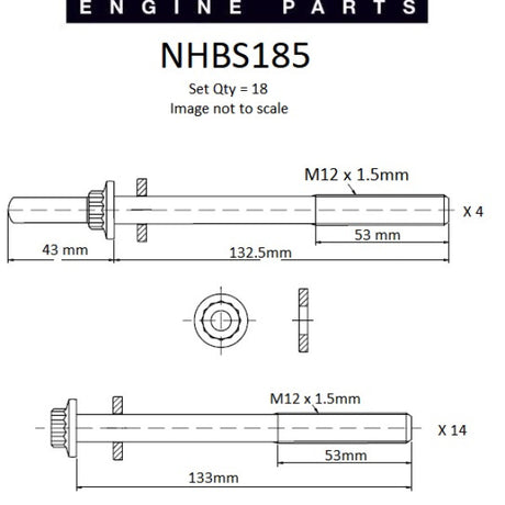 Head Bolt Set NISSAN ZD30DDTI DOHC 16V NHBS185 - Nason