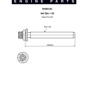 Head Bolt Set Citroen Peugeot DW10BTED4 DOHC NHBS191 - FAI