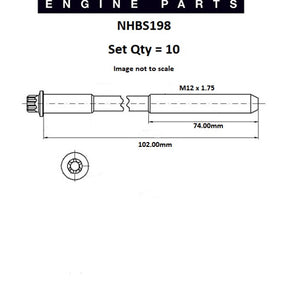 Head Bolt Set MERCEDES OM611 & OM646 NHBS198 - FAI