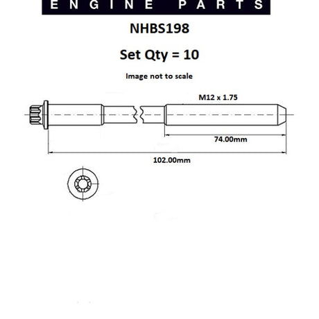 Head Bolt Set MERCEDES OM611 & OM646 NHBS198 - FAI