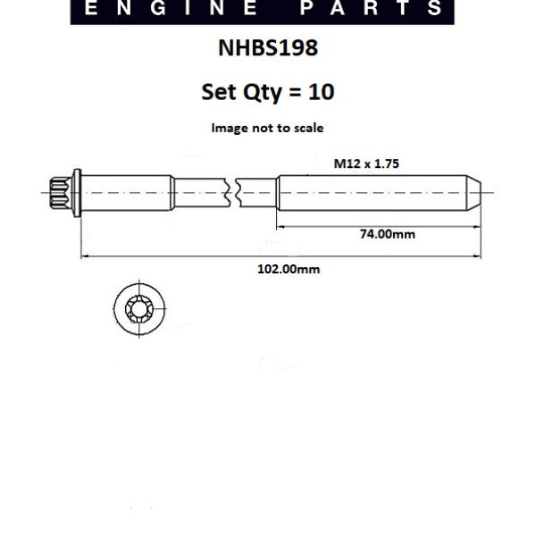 Head Bolt Set MERCEDES OM611 & OM646 NHBS198 - FAI