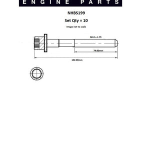 Head Bolt Set MERCEDES M111 M161 DOHC 16V NHBS199 - FAI