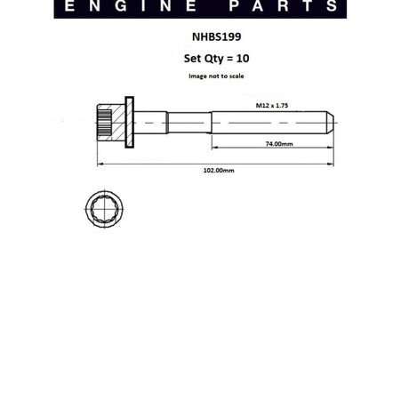 Head Bolt Set MERCEDES M111 M161 DOHC 16V NHBS199 - FAI