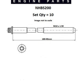 Head Bolt Set MERCEDES M166 M266 SERIES SOHC NHBS200 - NASON