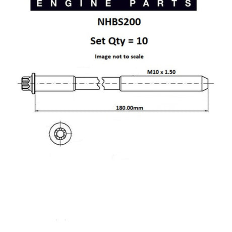 Head Bolt Set MERCEDES M166 M266 SERIES SOHC NHBS200 - Nason