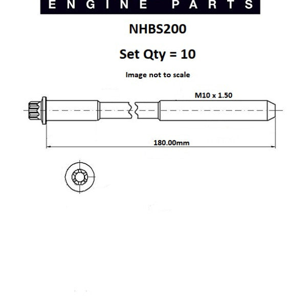 Head Bolt Set MERCEDES M166 M266 SERIES SOHC NHBS200 - NASON