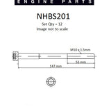 Head Bolt Set TOYOTA 2ZR-FE VVT DOHC 16V NHBS201 - Nason