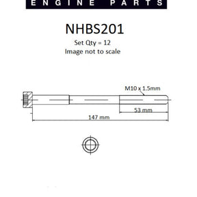 Head Bolt Set TOYOTA 2ZR-FE VVT DOHC 16V NHBS201 - NASON