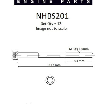 Head Bolt Set TOYOTA 2ZR-FE VVT DOHC 16V NHBS201 - Nason