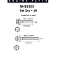 Head Bolt Set Chrysler USA ECB SOHC 16V NHBS203 - ENGINE PRO