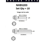 Head Bolt Set Chrysler USA ECB SOHC 16V NHBS203 - ENGINE PRO