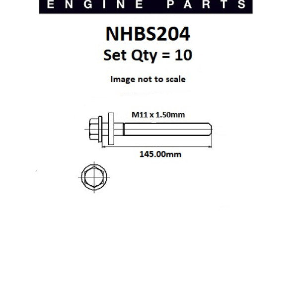 Head Bolt Set CHRYSLER EDZ 2430CC 16V DOHC NHBS204 - ENGINE PRO