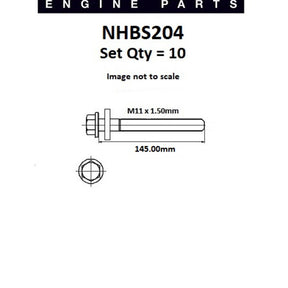 Head Bolt Set CHRYSLER EDZ 2430CC 16V DOHC NHBS204 - ENGINE PRO